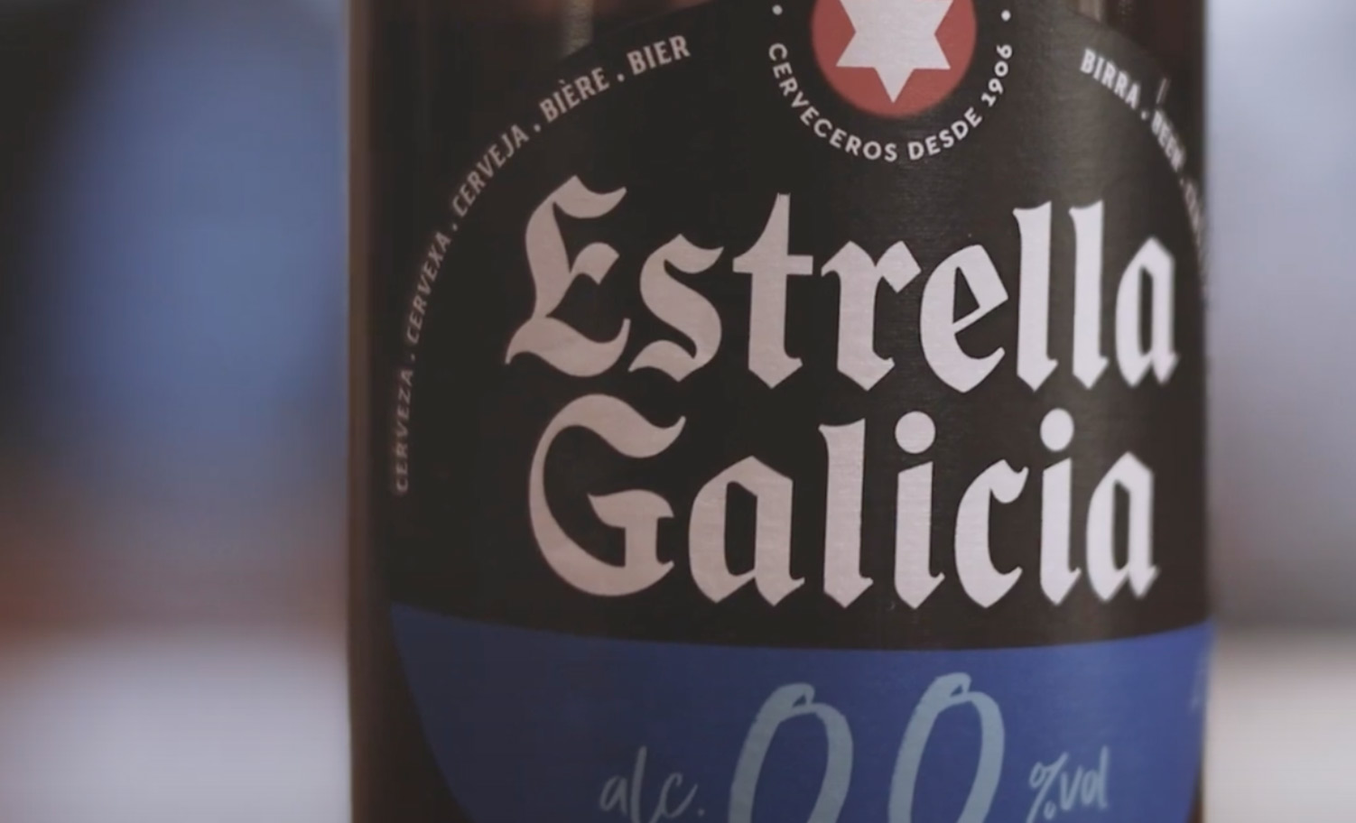 botella de Estrella Galicia